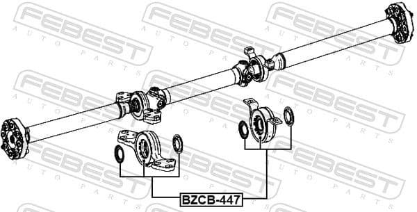 Bearing, propshaft centre bearing BZCB-447 - image 2