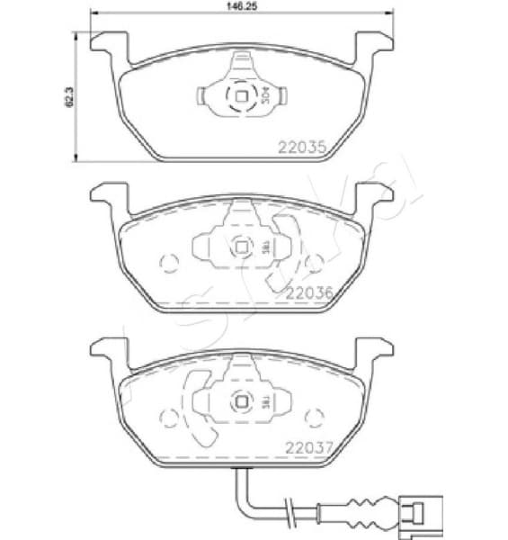 Brake Pad Set, disc brake 50-00-0938