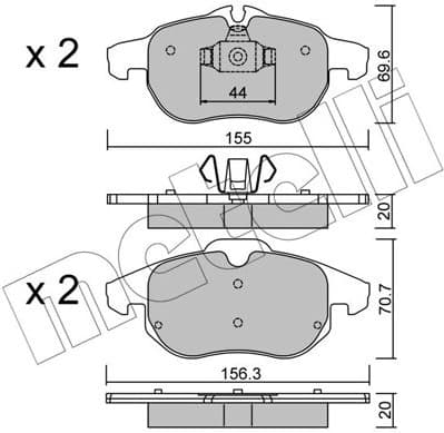 Brake Pad Set, disc brake 22-0540-0