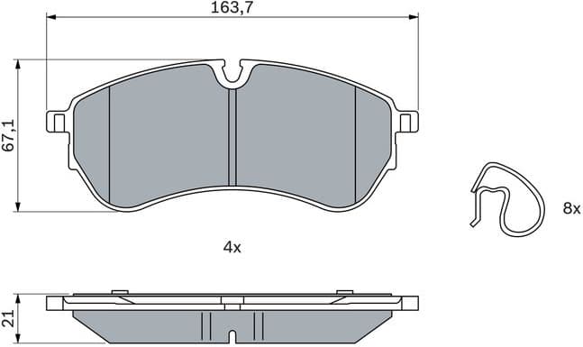 Brake Pad Set, disc brake 0986424929 - image 6