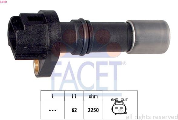 Sensor, crankshaft pulse Made in Italy - OE Equivalent 9.0461