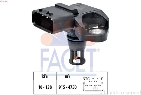 Air Pressure Sensor, altitude adaption Made in Italy - OE Equivalent 10.3132
