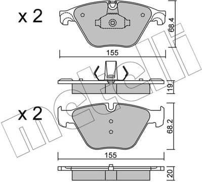 Brake Pad Set, disc brake 22-0918-0