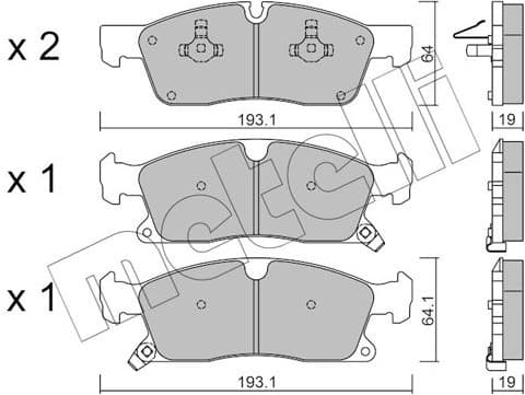 Brake Pad Set, disc brake 22-0927-0
