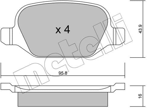 Brake Pad Set, disc brake 22-0324-1