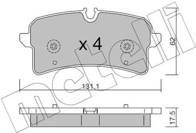 Brake Pad Set, disc brake 22-1261-0