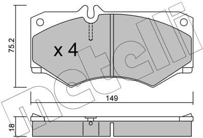 Brake Pad Set, disc brake 22-0014-0
