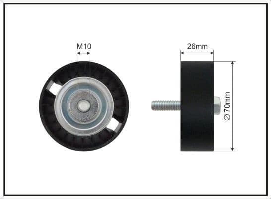 Deflection/Guide Pulley, V-ribbed belt 01-11 SC