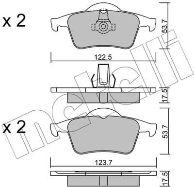 Brake Pad Set, disc brake 22-0348-0