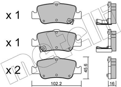 Brake Pad Set, disc brake 22-0796-0