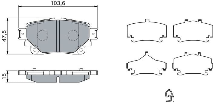Brake Pad Set, disc brake 0 986 460 043 - image 5