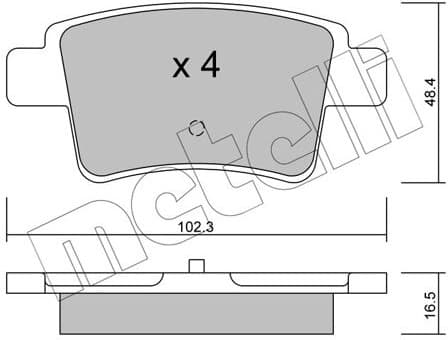 Brake Pad Set, disc brake 22-0801-0