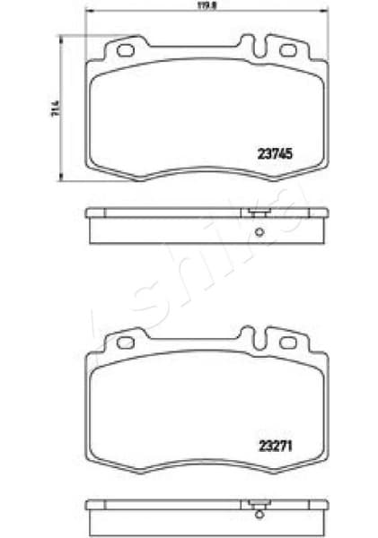 Brake Pad Set, disc brake 50-00-0510