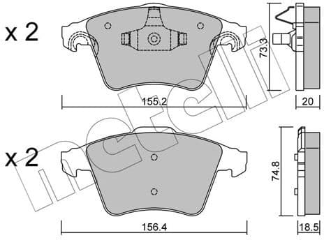 Brake Pad Set, disc brake 22-0552-3