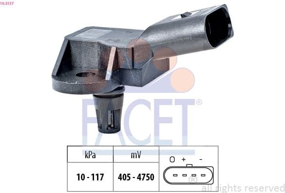 Air Pressure Sensor, altitude adaption Made in Italy - OE Equivalent 10.3157