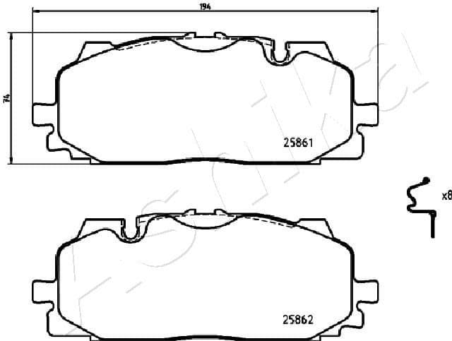 Brake Pad Set, disc brake 50-00-0958 - image 2