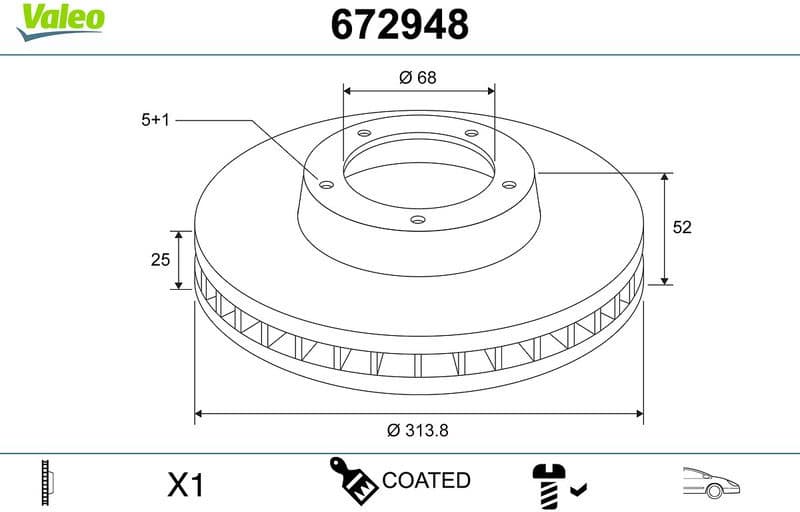 Brake Disc COATED 672948
