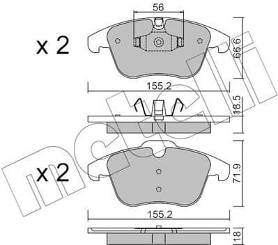 Brake Pad Set, disc brake 22-0675-5