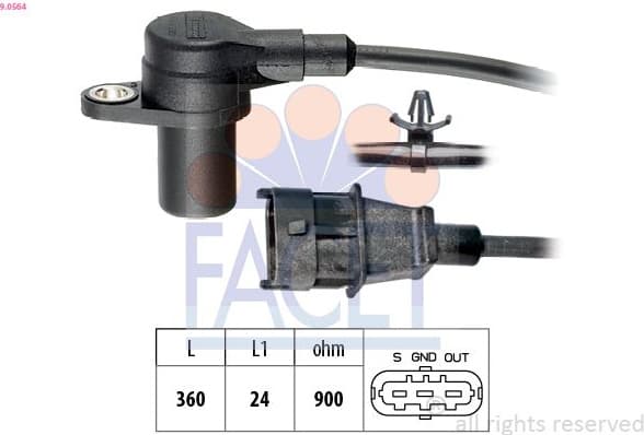 Sensor, crankshaft pulse Made in Italy - OE Equivalent 9.0564