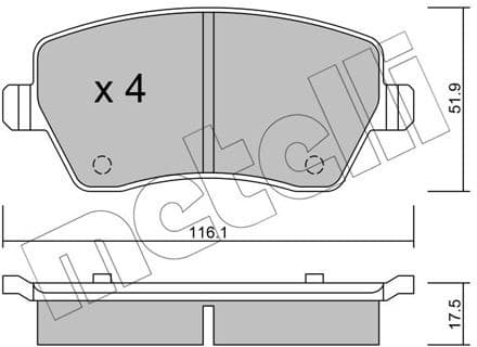 Brake Pad Set, disc brake 22-0485-0