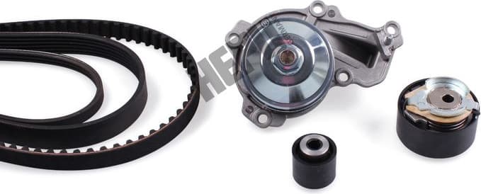 Water Pump + Timing/V-ribbed Belt Set PK09081