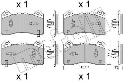 Brake Pad Set, disc brake 22-1220-1