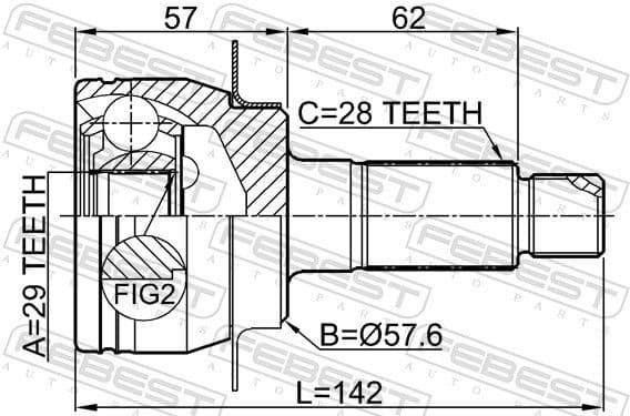 Joint Kit, drive shaft 0710-VITLY - image 2
