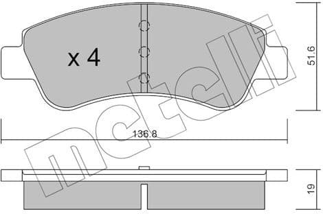 Brake Pad Set, disc brake 22-0327-0