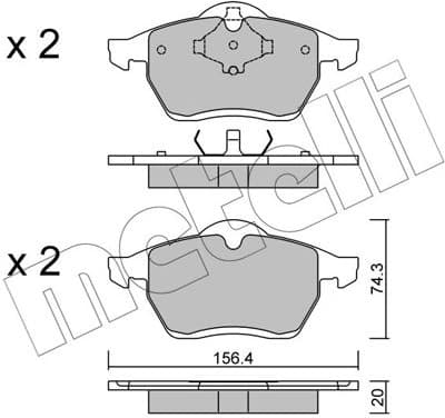 Brake Pad Set, disc brake 22-0279-0