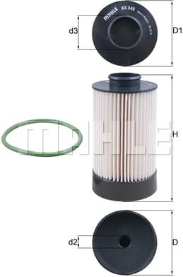 Filter diesel fuel KX340D - image 3