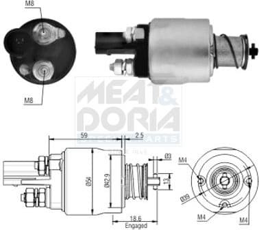 Solenoid Switch, starter 46126