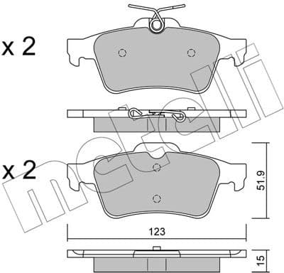 Brake Pad Set, disc brake 22-0337-3