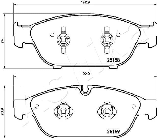 Brake Pad Set, disc brake 50-00-0925