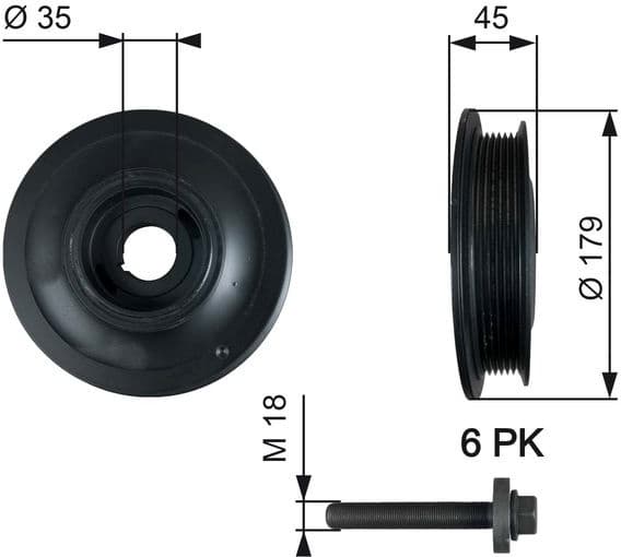 Belt Pulley, crankshaft DriveAlign™ TVD1012A