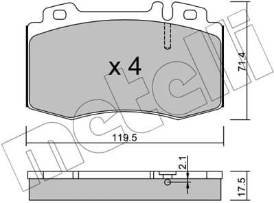 Brake Pad Set, disc brake 22-0563-0