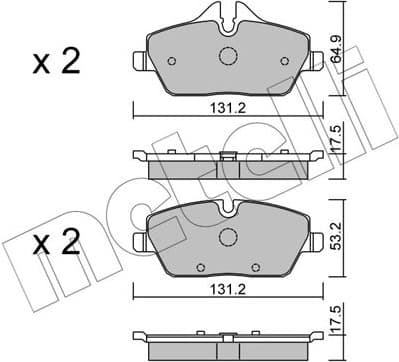 Brake Pad Set, disc brake 22-0664-0