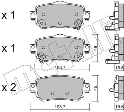 Brake Pad Set, disc brake 22-1011-0