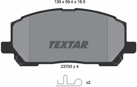 Brake Pad Set, disc brake 2370301