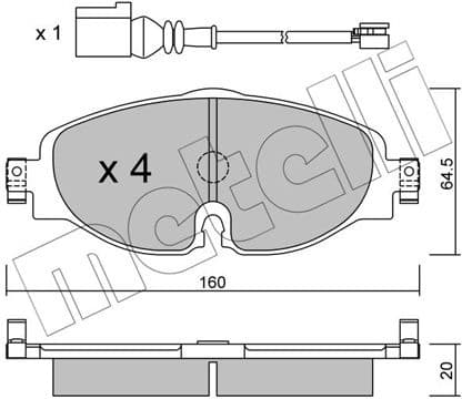 Brake Pad Set, disc brake 22-0950-0K