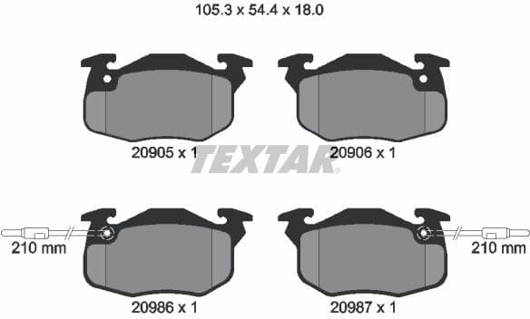Brake Pad Set, disc brake 2090506