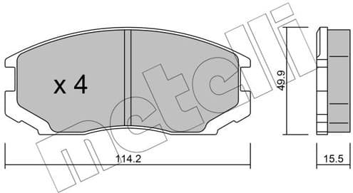 Brake Pad Set, disc brake 22-0221-0