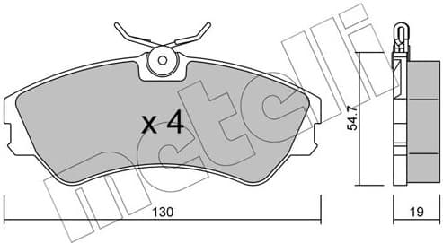 Brake Pad Set, disc brake 22-0162-0