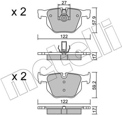 Brake Pad Set, disc brake 22-0644-0
