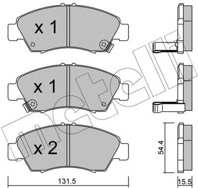 Brake Pad Set, disc brake 22-0138-0