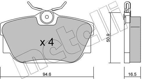 Brake Pad Set, disc brake 22-0346-0