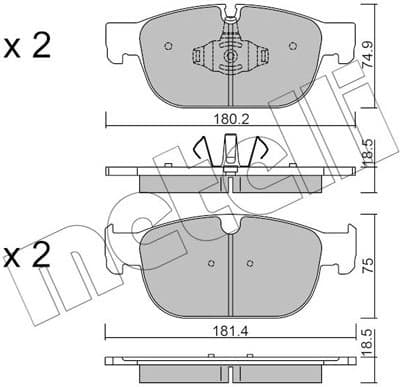 Brake Pad Set, disc brake 22-1120-0