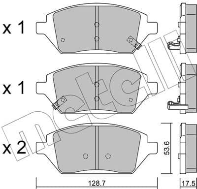 Brake Pad Set, disc brake 22-1211-0