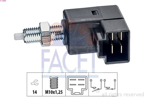 Stop Light Switch Made in Italy - OE Equivalent 7.1294