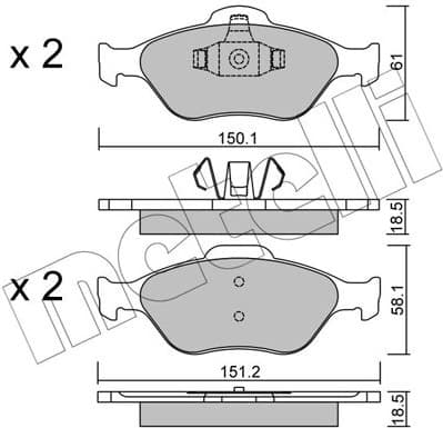 Brake Pad Set, disc brake 22-0316-0