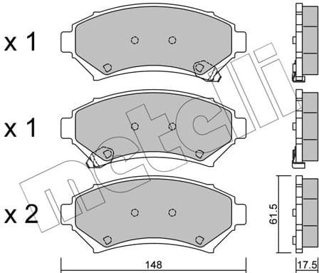Brake Pad Set, disc brake 22-0696-0